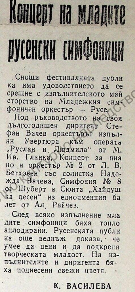 Концерт на младите русенски симфоници