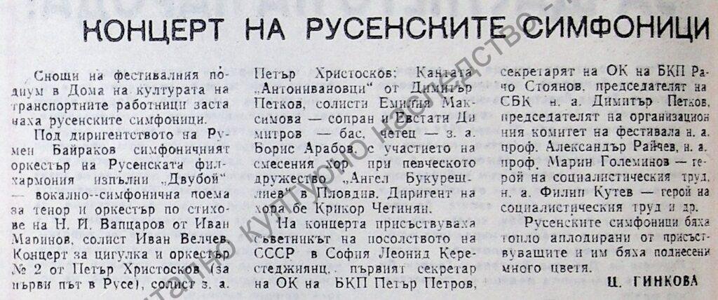 Концерт на русенските симфоници