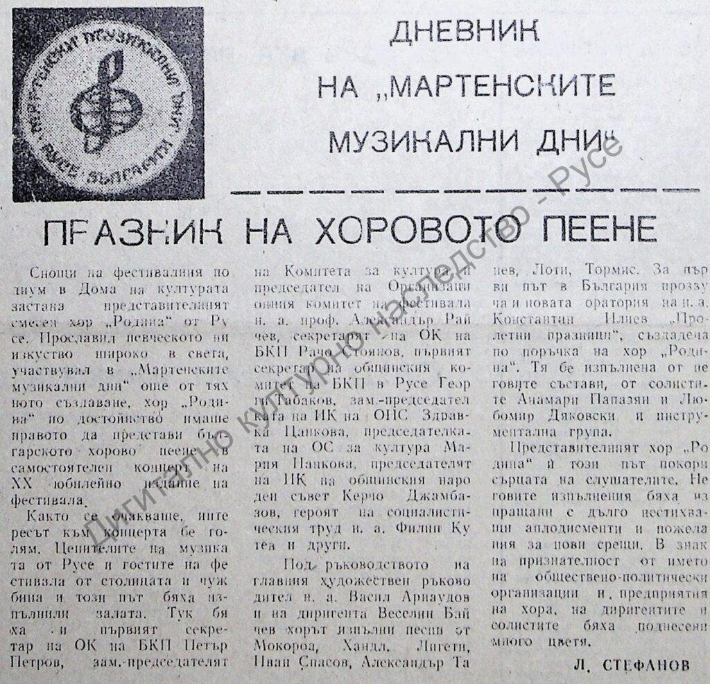 Празник на хоровото пеене